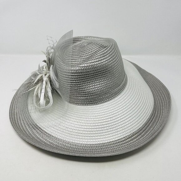 Bellissima Millinery Collection Womens OS Two-Tone Wide-Brim Derby Hat $98 150 main image 5